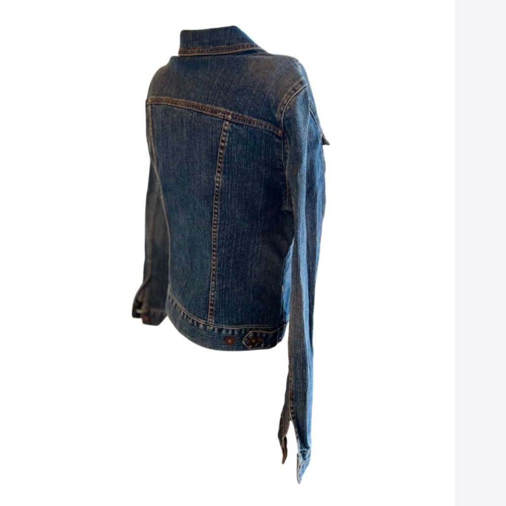 90s Long Sleeve Denim Basic Button Down Jean Jacket - Picture 8 of 11